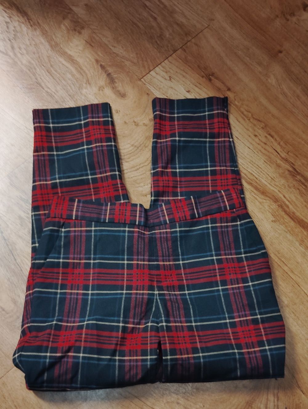 Banana Republic Red & Navy Plaid Kids Pants